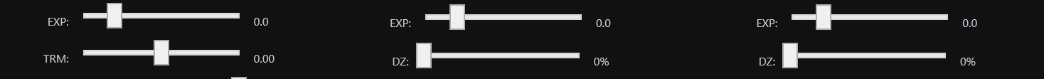 EXP TRIM FFB sliders