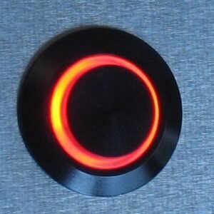 Push button (cabled) - Black aluminium - Luminous