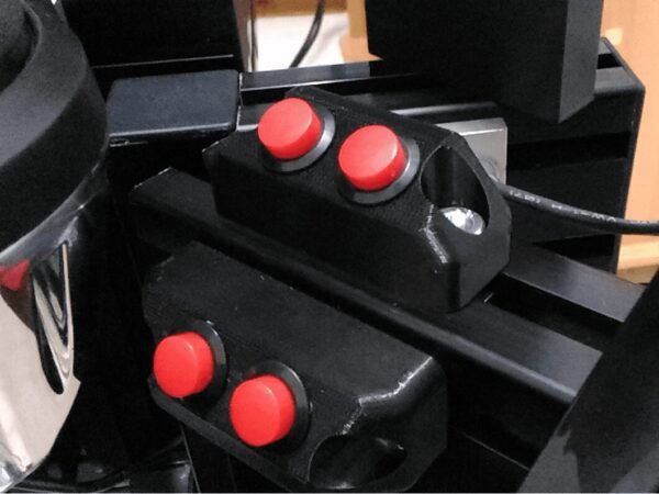 HSR Mini Button boxes installed close to the gear shifter