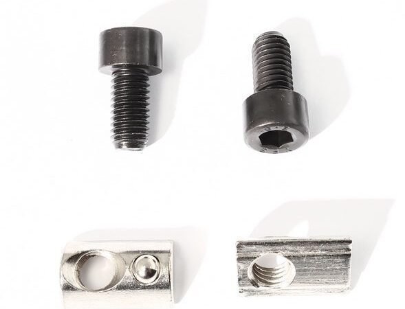 Black Screw (2x) and Nut (2x) KIT for Aluminium Profiles